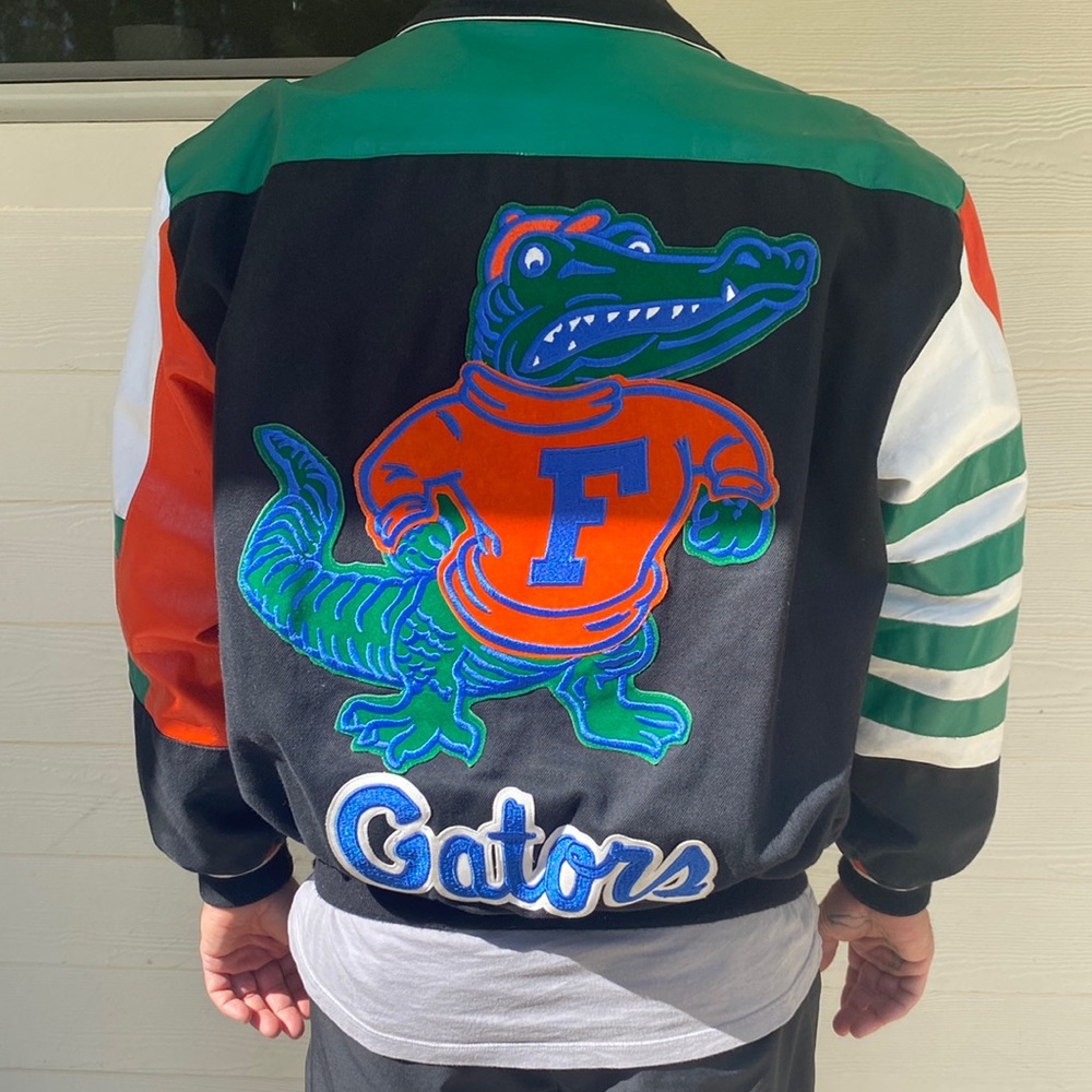 Vintage Jeff Hamilton Florida Gator Jacket. Wool and Leather.
